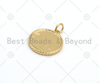 Enamel Colorful Heart On Round Coin Shape Pendant, 18K Gold Filled Enamel Heart Charm, Necklace Bracelet Charm Pendant,16x18mm,Sku#Y509