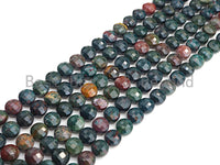 Double Sided Turtle Shell Cut Natural Bloodstone Coin Shape beads, 6mm/8mm/10mm Natural Bloodstone Beads, 15.5" Full strand, Sku#UA23