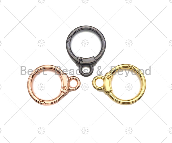28mm Round Spring Gate, Gold/Silver/Gunmental Round Clasp, Snap Clip Trigger Clasp, Spring Buckle for Chain Purse Key Jewelery, sku#H312