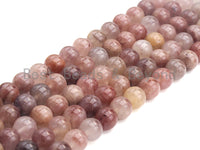 Natural Purple Berry Quartz Beads, Round Smooth 6mm/8mm/10mm/12mm, 15.5" Full Strand, Sku#U639