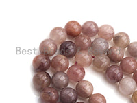 Natural Purple Berry Quartz Beads, Round Smooth 6mm/8mm/10mm/12mm, 15.5" Full Strand, Sku#U639