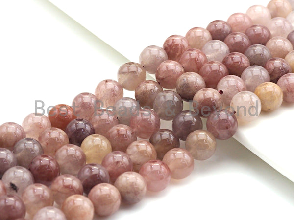 Natural Purple Berry Quartz Beads, Round Smooth 6mm/8mm/10mm/12mm, 15.5" Full Strand, Sku#U639