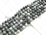 Quality Natural Gray Hawks Eye Smooth Round Beads, 6mm/8mm/10mm Genuine Eagle Eye Beads, 15.5'' Full Strand, Sku#U1149