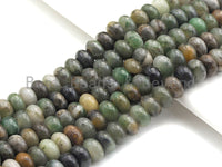 2mm Large Hole Natural Jade, Rondelle Smooth 6x10mm, 8" Long Strands, sku#U719