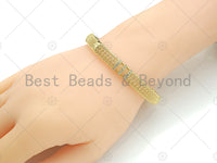 CZ Mirco Pave Filigree Style Open Bracelet, Gold Fancy bracelet, Cuff bracelet, Bangle bracelet, Gift for mom, Adjustable Bracelet,sku#X193