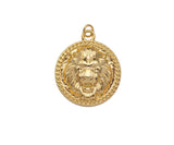 Lion Head Medallion Charm, Sku#ZX16