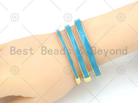Thick Colorful Enamel Bracelet, Fully Around Enamel Bracelet, stacking bracelet, Stackable Bracelet, 7x66mm,Sku#X268