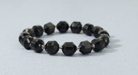 Black Onyx Double Point Stretchy Bracelet, Sku#EF105