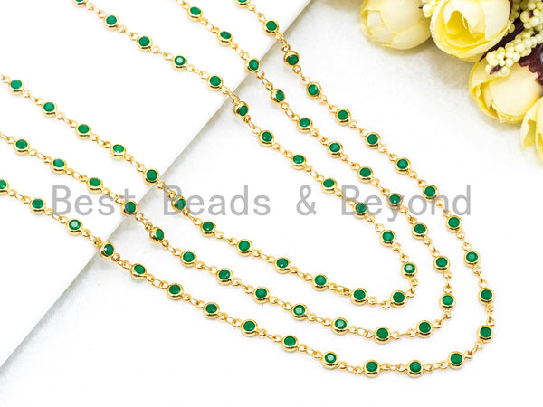 1 Foot/Yard-Green Beaded Chain-4mm/6mm/8mm Jade Gemstone Beads Chain-Gold Silver Gunmetal Plated Bezel Rosary Chain, Bezel Connector, sku#A1