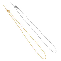 Gold Silver Dainty Link Chain Adjustable necklace, Sku#A110