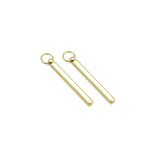 Plain Gold Long Bar Pendant, Sku#A137