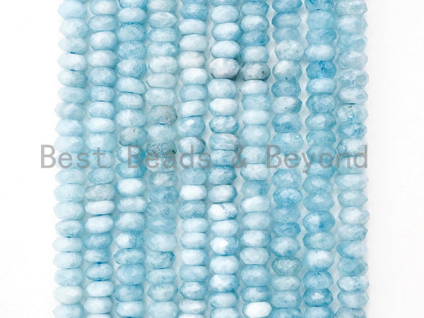 5x8mm Aquamarine Rondelle Beads