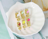 Enamel Lips with Love Word Adjustable Ring, Sku#X294