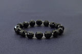 Black Onyx Double Point Stretchy Bracelet, Sku#EF105