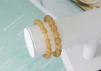 Quartz Round Smooth Stretchy Bracelet, Sku#EF108