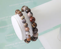 Petrified Wood Stretchy Bracelet, Sku#EF123