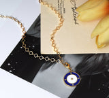 Heart Shape Necklace with Blue White Star Penant, sku#EF167