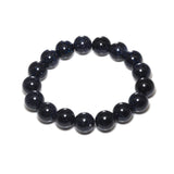 Blue Goldstone Round Smooth Stretchy Braclet, 8mm/10mm/12mm, Sku#EF299