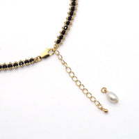 Black Beads Choker necklace, EF327