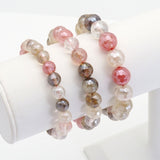 Mystic Golden Quartz Round Faceted Stretchy Bracelet, Sku#EF379