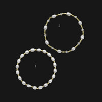 White Freshwater Pearl Stretchy Bracelet, Sku#EF510
