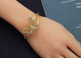 CZ Butterfly Adjustable Bracelet and Rings, Sku#X321