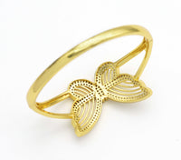 CZ Butterfly Adjustable Bracelet and Rings, Sku#X322