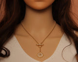 Gold Rolo Link Chain Necklace,sku#EF291