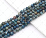 Natural Blue Brown Tibetan Agate 10mm Round Smooth Beads,Sku#U1186