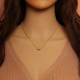Gold Silver Dainty Chain with Tube Spacer Necklace,sku#EF310