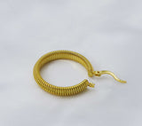 Swirl Gold Round Hoop Earrings, Sku#J355