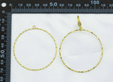 Large Gold Round Ring Charms, Sku#ZX63