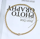 Chunky Square Rolo Chain Necklace, sku#CL11