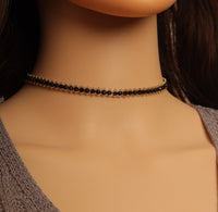 Black Beads Choker necklace, EF327