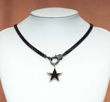 Heart Star Cuban Chain Necklace, sku#CL07