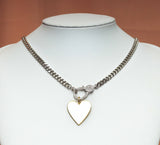 Heart Star Cuban Chain Necklace, sku#CL07