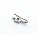 Square CZ Earring Hook, Earring Component, Sku#JD35