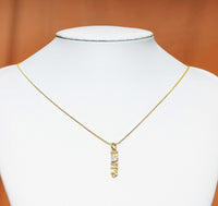 18K Gold Thin flat Cuban Chain Necklace, Dainty Necklace, sku#ZX69