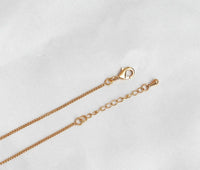 18K Gold Thin flat Cuban Chain Necklace, Dainty Necklace, sku#ZX69