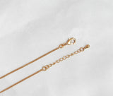 18K Gold Thin flat Cuban Chain Necklace, Dainty Necklace, sku#ZX69