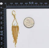 Gold Chandelier Pearl  Earrings, Sku#ZX75