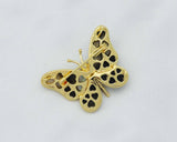 Gold Gray MOP Butterfly Brooch, Sku#ZX72