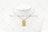 Gold Tarot Card Pendant, Sku#Z1422