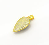Gold Colorful Teardrop Gemstone Charm, Sku#LY08
