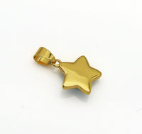 Gold Five Point Star Gemstone Charm, Sku#LY11