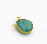 Gold Teardrop Gemstone Charm, Sku#LY21