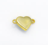 Gold Gemstone Heart Connector, Sku#LY16