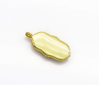 Gold Oval Gemstone Charm, Sku#LY18