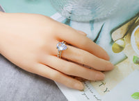 CZ Heart Open Ring, Sku#B141