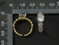 CZ Crown Adjustable Ring, Sku#B146